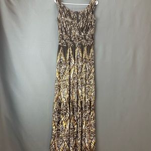 Nic & Zoe Tribal Print Sleeveless Maxi Dress
